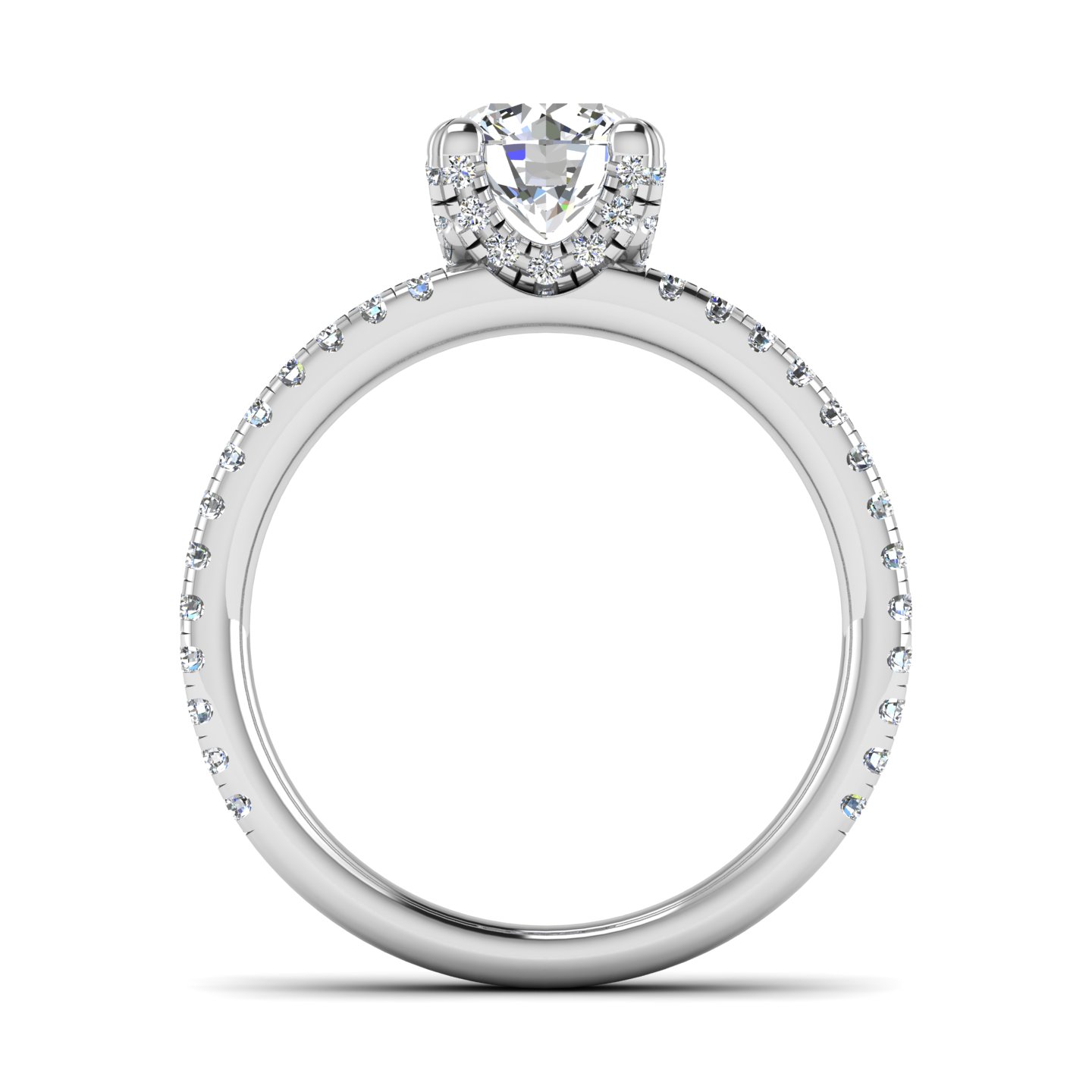 Naomi Split Shank Pave Engagement Ring